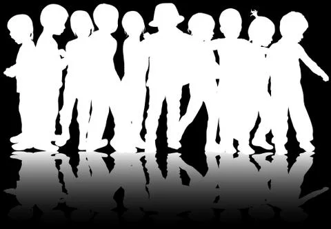 Group of children Illustrazione stock