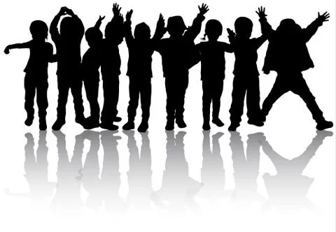 Group of children Stock Illustration