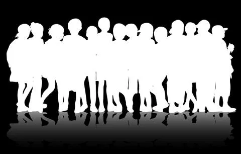 Group of children Stock Illustration