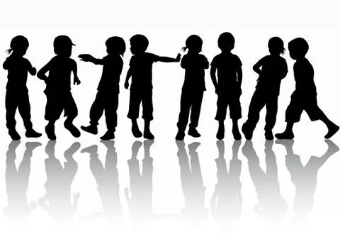 Group of children Illustrazione stock