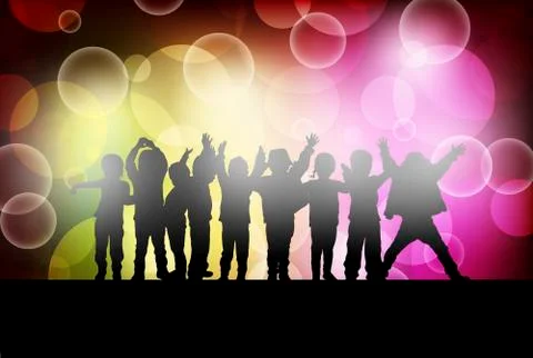 Group of children Stock Illustration