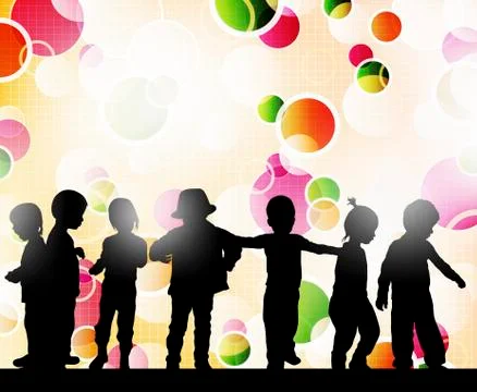 Group of children Illustrazione stock