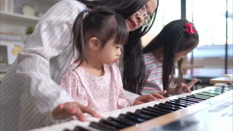A group children of students doing activities singing and dancing Video stock 308061530