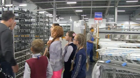 A group of children in the workplace Stock Footage 103373212