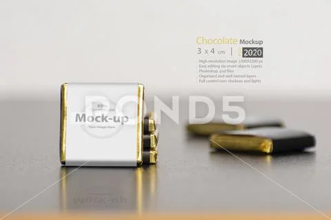 Group of chocolates on table mock-up series PSD 템플릿