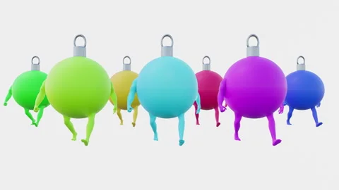 Group of Christmas Ornament Characters Stock-Footage 287960443