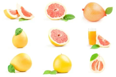 Group of citrus maxima on a background Stock Photos