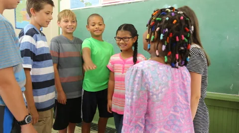 Group of classmates practice teamwork | Stock Video | Pond5