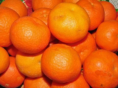 Group of clementines - close up Stock Photos