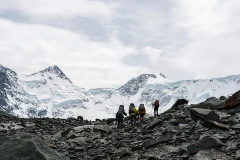 Group of climbers Stock Photos