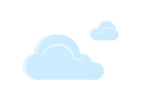 Group of cloud vector isolated on white background  09 Illustrazione stock