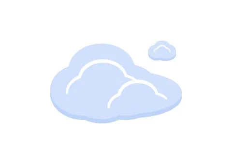 Group of cloud vector isolated on white background  04 Stock Illustration