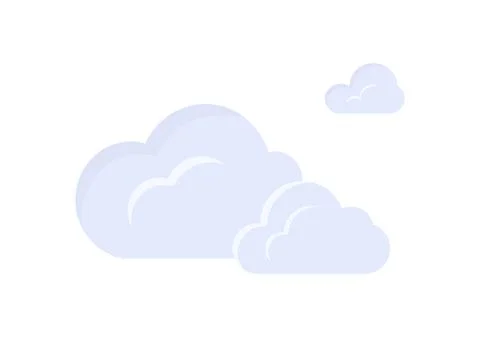 A group of cloud vector isolated on white background ep223 Stock Illustration