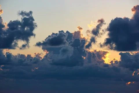 Group of Clouds Floating in the Sky Stock Photos