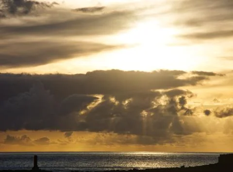 A group of clouds in the sky HDR Foto stock
