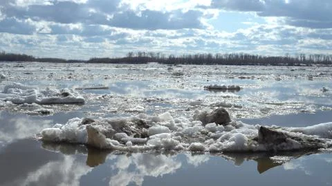 A group of clouds in the snow Stock Photos