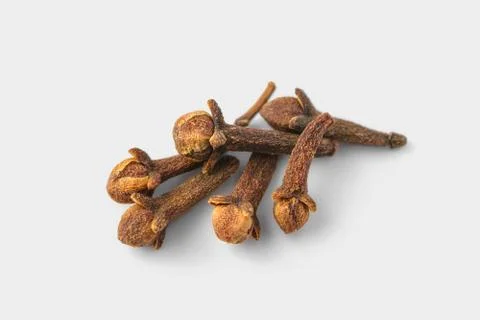 A group of cloves on a white background Stock Photos