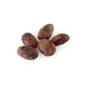 Group of cocoa beans isolated Stock Photos