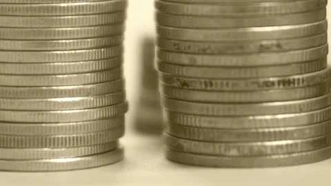 Group of coins. Stock Footage 148629104
