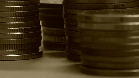 Group of coins. Stock Footage 148629110