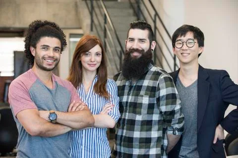 Group of colleagues, portrait Stock Photos