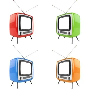 Group of color tvs Stock Illustration