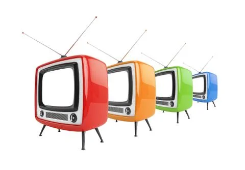 Group of color tvs Stock Illustration