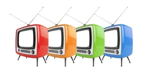 Group of color tvs Stock Illustration