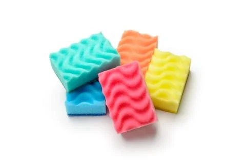 Group of colored sponges Stockfoto's