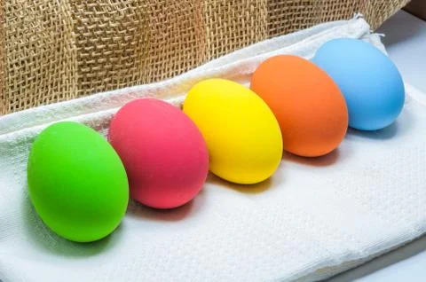 Group of colorful easter egg Stock Photos