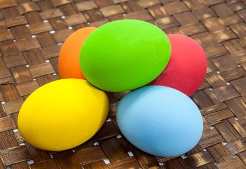 Group of colorful easter egg Stock Photos