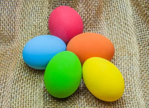 Group of colorful easter egg Stock Photos