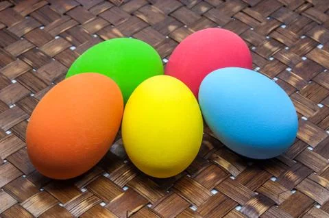 Group of colorful easter egg Stock Photos