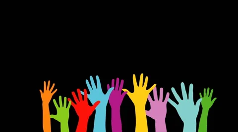 Group of colorful hands Stock Footage 59827251