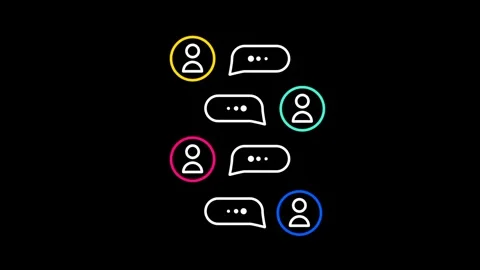 Group Communication Network Stock Footage 335815564