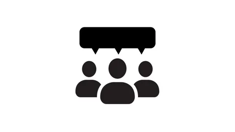 Group communication speech bubble icon animation isolated on white background Stock-Footage 333326790