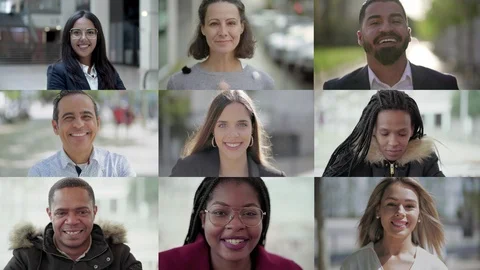 Group of confident multiracial people posing. Stock Footage 115951253