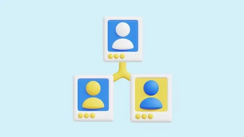 Group Connections animated 3d icon. Stock Footage 289453043
