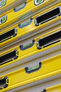 Group of construction bubble levels Stock Photos