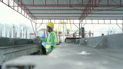 Group of construction foremen, and construction engineers Video stock 255353528