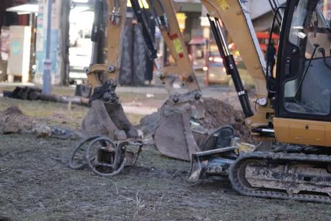 A group of construction machines Stock Photos