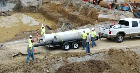Group of construction workers talking - 4k Stock Footage 53506416
