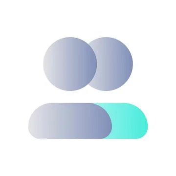 Group of contacts flat gradient color ui icon Stockillustratie