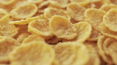 Group of cornflakes in rotation Stock Footage 101689588