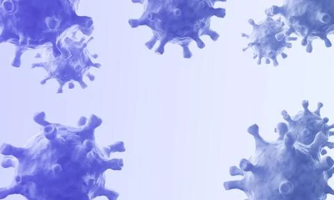 Group of coronavirus with empty place for your text. COVID-19 background Stock-Illustration