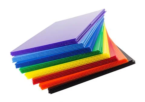 Group of corrugated plastics Stock Photos