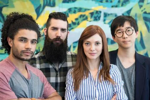 Group of creative colleagues, portrait Stock Photos