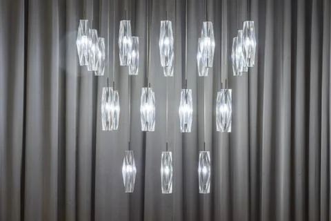 Group of crystal design lighting Stock Photos