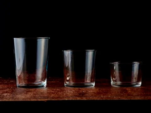 Group of crystal glasses Stock Photos