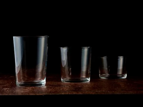Group of crystal glasses Stock Photos